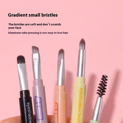 Multifunctional All-aluminum Tube Four-cut Makeup Brush Makeup Tools