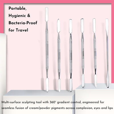 Stainless Rod Depotting Mixing Tool Foundation Mixing Stick Spurtle Spatula Concealer Makeup Eye Shadow Cream Pigments Mixing Tool Nail Art Stirring Rod Cream