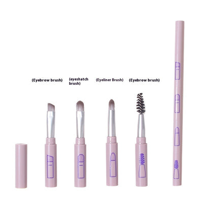 Multifunctional All-aluminum Tube Four-cut Makeup Brush Makeup Tools