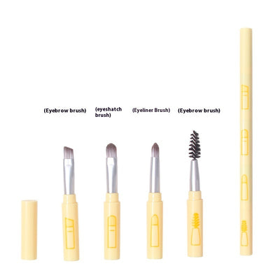 Multifunctional All-aluminum Tube Four-cut Makeup Brush Makeup Tools