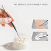 Stainless Steel Cosmetic Makeup Palette, Professional Cosmetic Mixing Makeup Palette Spatula Makeup Artist Tool, Beauty Salon Color Cream Mixing Palette With A Spatula Makeup Nail Art Palette